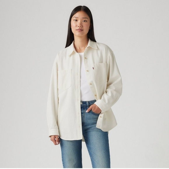 Levi'so Women's Iris Overshirt - Ecru M: - Picture 1 of 2